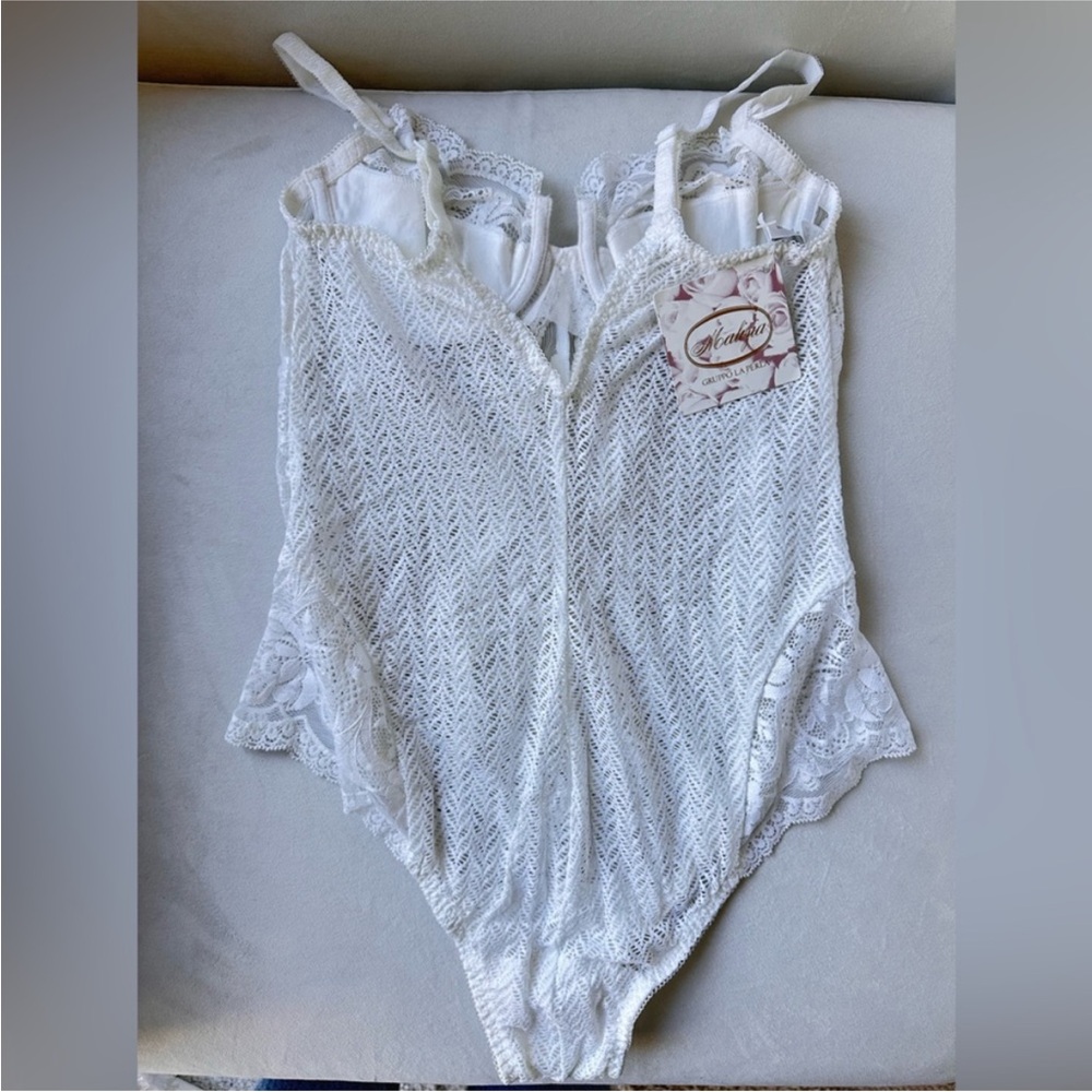 New LA PERLA documented White  lace Bodysuit - Picture 10 of 12